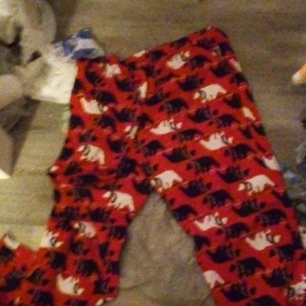 Animal Print Red Pajama Pants